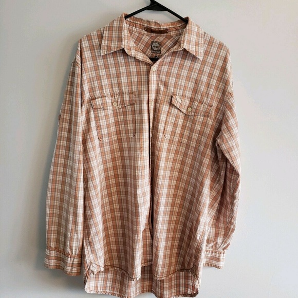 Timberland Men's L Button Down Shirt Long Sleeve - Picture 2 of 5